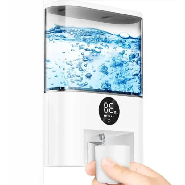 Automatic Smart Wall-Mounted Mouthwash Dispenser With 4 Cups (500ml, 4)