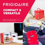 Frigidaire Red Mini Personal Fridge Cooler, Includes DC Plug For Cars - Image 5