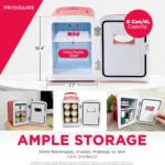 Frigidaire Red Mini Personal Fridge Cooler, Includes DC Plug For Cars - Image 6