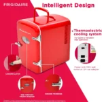 Frigidaire Red Mini Personal Fridge Cooler, Includes DC Plug For Cars - Image 4