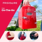 Frigidaire Red Mini Personal Fridge Cooler, Includes DC Plug For Cars - Image 2