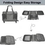 3-in-1 Pet Carrier Bag – Wheeled, Foldable & Breathable Travel Trolley for Cats & Small Dogs - Image 3