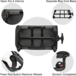 3-in-1 Pet Carrier Bag – Wheeled, Foldable & Breathable Travel Trolley for Cats & Small Dogs - Image 6