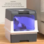Enclosed Cat Litter Box with Lid – Drawer Type, Self-Cleaning, Anti-Splash with Scoop - Image 4