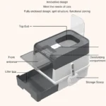 Enclosed Cat Litter Box with Lid – Drawer Type, Self-Cleaning, Anti-Splash with Scoop - Image 5