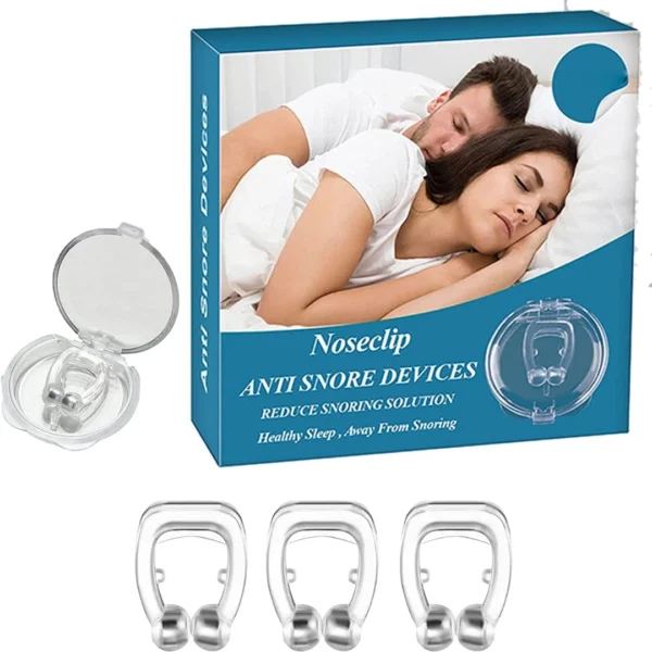 Anti Snore Silicone Nose Clip with Magnetic Nasal Dilator – 4 Pack