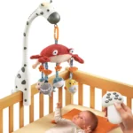 TUMAMA Baby Musical Crib Mobile with Remote, Lights & Projector – Soothing Lullabies & Plush Toys