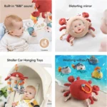 TUMAMA Baby Musical Crib Mobile with Remote, Lights & Projector – Soothing Lullabies & Plush Toys - Image 4